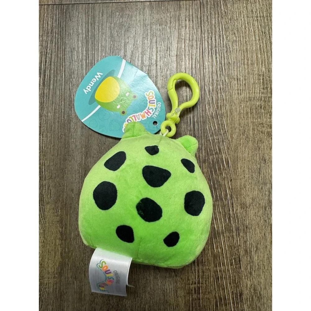 Squishmallows Wendy the Frog 3.5 inch Plush Backpack Clip Green Spotted Jazwares - Picture 8 of 8